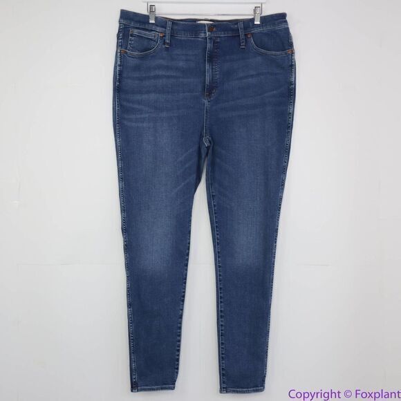 NEW Madewell Tall 10" High-Rise Skinny Jeans in Wendover Wash: TENCEL, 35T - Picture 2 of 15